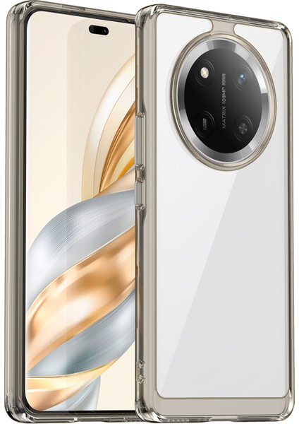 Honor X9C 5g/magic7 Lite 5G/X60 Pro 5g Kılıf Tpu+Akrilik Koruyucu Şeffaf Telefon Kılıfı-Şeffaf Gri (Yurt Dışından)