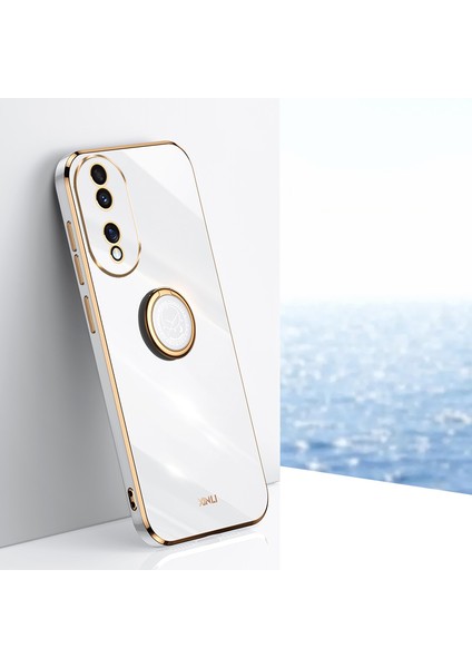 Xınlı For Honor 90 Elektrokaplama Tpu Arka Kapak Çizilmez Telefon Kılıfı Halka Ayaklı-Beyaz (Yurt Dışından) fırsatları