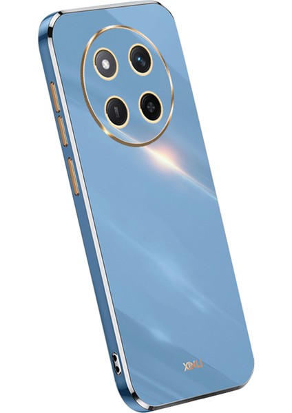 Xınlı For Honor X60 Pro 5g Kılıf Tpu Telefon Kılıfı Galvanik Çerçeveli-Mavi (Yurt Dışından)
