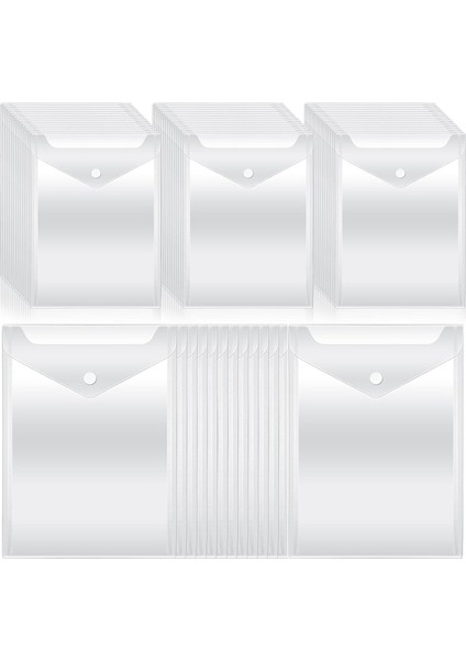 Okul, Ev, Ofis Için 50 Adet Çıtçıtlı Pul ve Kalıp Saklama Cepli Şeffaf Plastik Zarflar 7.08 x 9.44 Inç (Yurt Dışından) fiyatları
