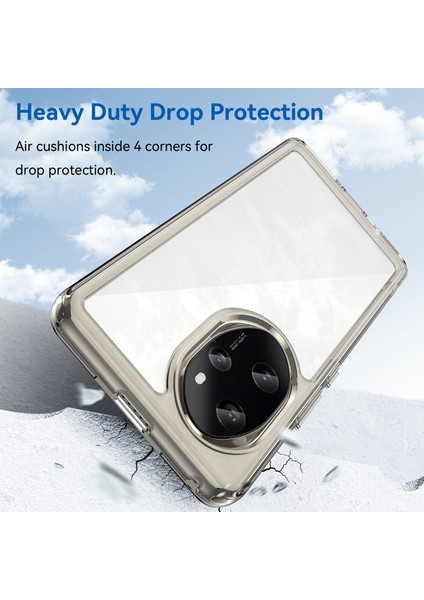 Honor 100 Pro 5g Kılıf Renkli Çerçeve Tpu+Akrilik Telefon Kılıfı-Şeffaf Gri (Yurt Dışından) modelleri