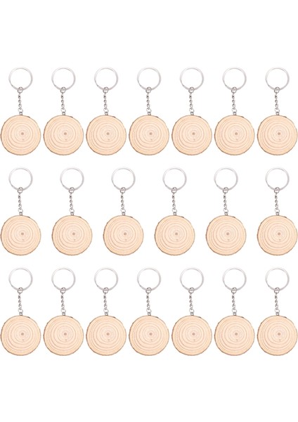 20 Paket Tamamlanmamış Ahşap Dilim Anahtarlık Boş El Boyalı Ahşap Anahtarlık Noel Kolyesi Kendin Yap Ahşap Anahtarlık (Yurt Dışından) fiyatları