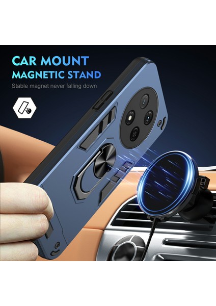 Honor X9C 5g Kılıf Pc+Tpu Drop Defend Telefon Kılıfı Yüzüklü Ayaklık-Mavi (Yurt Dışından) fiyatları