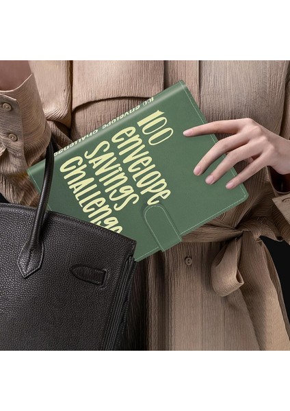 100 Zarf Mücadelesi Klasörü, A5 Para Tasarrufu Bütçe Klasörü - Para Tasarrufu Mücadelesi Yeşil ile 5.050 Tl Tasarruf Edin (Yurt Dışından) modelleri