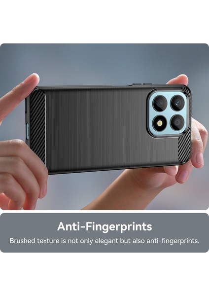 Honor X8A 4g Karbon Fiber Doku Fırçalanmış Tpu Telefon Kılıfı Düşmeye Karşı Cep Telefonu Kapağı-Siyah (Yurt Dışından) fırsatları