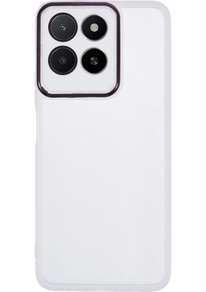Honor X5B/X5B Plus Kılıf Elektrokaplama Kamera Çerçevesi Tpu Telefon Kılıfı-Şeffaf Beyaz (Yurt Dışından)
