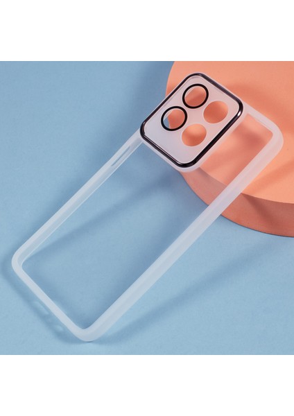 Honor X5B/X5B Plus Kılıf Elektrokaplama Kamera Çerçevesi Tpu Telefon Kılıfı-Şeffaf Beyaz (Yurt Dışından) modelleri