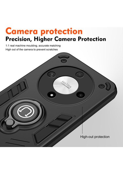 Honor X9B 5g Kılıf Halka Tutucu Kickstand Pc+Tpu Telefon Kılıfı-Siyah (Yurt Dışından) modelleri