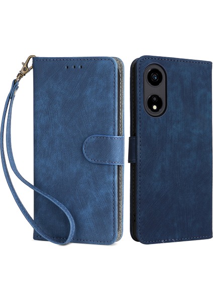 Honor X5 Plus/play 40C 5g Kılıf Kitap Stili Rfıd Engelleme Cüzdan Telefon Kılıfı Kayışlı-Mavi (Yurt Dışından)