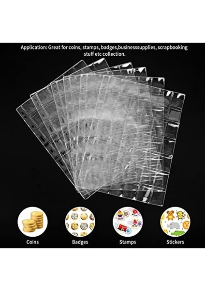 Koleksiyoncular Için 6 Sayfalık Madeni Para Koleksiyon Sayfaları, Dolar Banknot Pulları Için Madeni Para Sayfaları, Sayfa Başına 42 Cep/toplamda 252 Cep (Yurt Dışından) modelleri