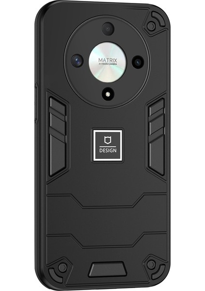 Honor X9B 5g/magic6 Lite 5g Kılıf Pc+Tpu Düşmeye Dayanıklı Koruyucu Telefon Kılıfı-Siyah (Yurt Dışından)