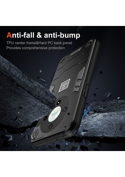 Honor X9B 5g/magic6 Lite 5g Kılıf Pc+Tpu Düşmeye Dayanıklı Koruyucu Telefon Kılıfı-Siyah (Yurt Dışından) fiyatları