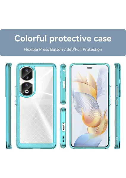 Honor 90 Pro Tpu+Akrilik Hibrit Telefon Kılıfı Şeffaf Arka Koruyucu Kapak-Şeffaf Mavi (Yurt Dışından) fiyatları