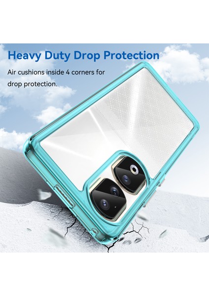 Honor 90 Pro Tpu+Akrilik Hibrit Telefon Kılıfı Şeffaf Arka Koruyucu Kapak-Şeffaf Mavi (Yurt Dışından) modelleri