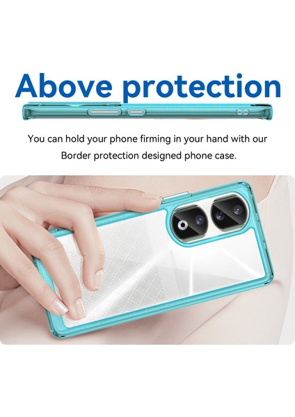 Honor 90 Pro Tpu+Akrilik Hibrit Telefon Kılıfı Şeffaf Arka Koruyucu Kapak-Şeffaf Mavi (Yurt Dışından) fırsatları