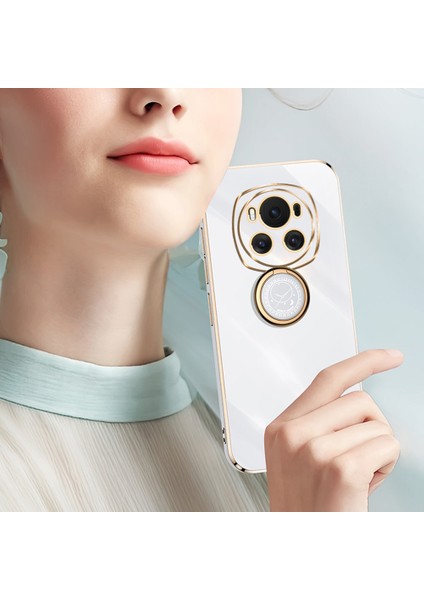 Xınlı For Honor Magic6 5g Tpu Kılıf Halka Kickstand Elektrokaplama Telefon Arka Koruyucu-Beyaz (Yurt Dışından) fırsatları