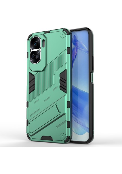 Honor 90 Lite 5G/X50I 5g Düşme Korumalı Telefon Kılıfı Kickstand Pc+Tpu Arka Kapak-Yeşil (Yurt Dışından)