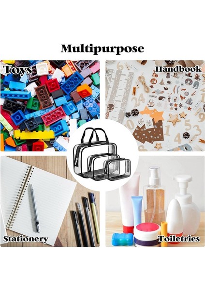 9 Paket Şeffaf Pvc Oyuncak Saklama Poşeti, Tuvalet Çantası, Su Geçirmez Çocuklar Için Fermuarlı Oyuncak Düzenleme Çantaları, Yapı Taşları Için (Yurt Dışından) indirimleri