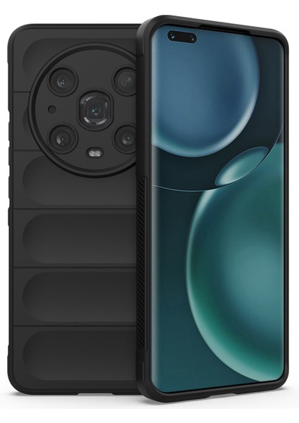 Honor Magic4 Pro 5g Anti-Drop Esnek Tpu Telefon Koruyucu Kılıf Çizilmez Akıllı Telefon Arka Kapağı-Siyah (Yurt Dışından)