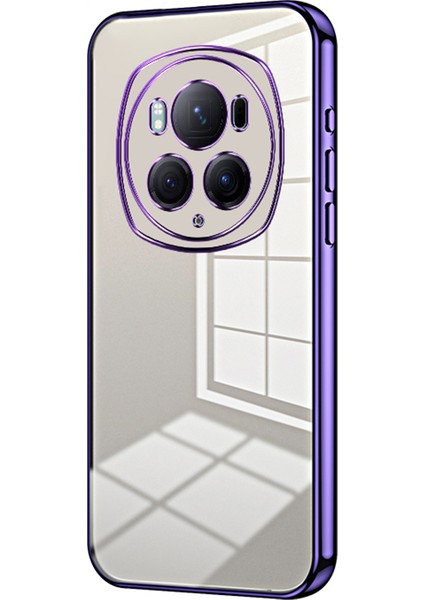 Honor Magic6 Pro 5g Elektrokaplama Tpu Kapak Düşme Korumalı Cep Telefonu Kılıfı-Mor (Yurt Dışından)