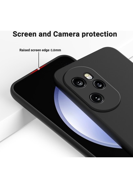 Honor 100 Pro 5g Kılıf Çizilmez Sıvı Silikon Cep Telefonu Koruyucu Kapak-Siyah (Yurt Dışından) fırsatları