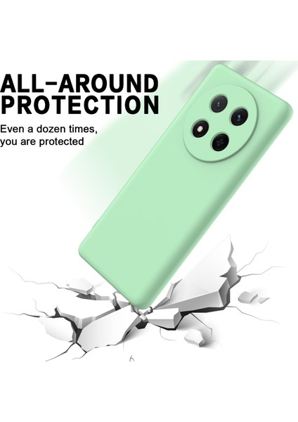 Honor Magic7 Lite 5G/X9C 5G/X60 Pro 5g Kılıf Sıvı Silikon Telefon Arka Kapağı El Kayışı Ile-Yeşil (Yurt Dışından) indirimleri