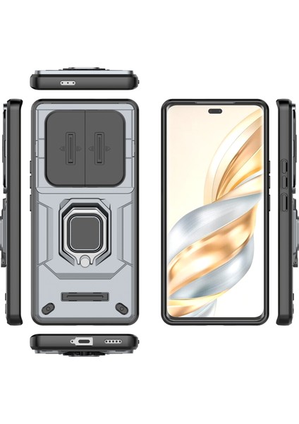 Honor X60 Pro 5g/magic7 Lite 5g Kılıfı Pc+Tpu Kickstand Telefon Koruyucu Lens Kapağı Ile-Gri (Yurt Dışından) indirimleri