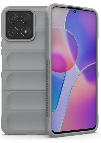 Honor X8 4G/X30I Sağlam Arka Kapak Düşmeye Esnek Tpu Telefon Kılıfı-Açık Gri (Yurt Dışından)