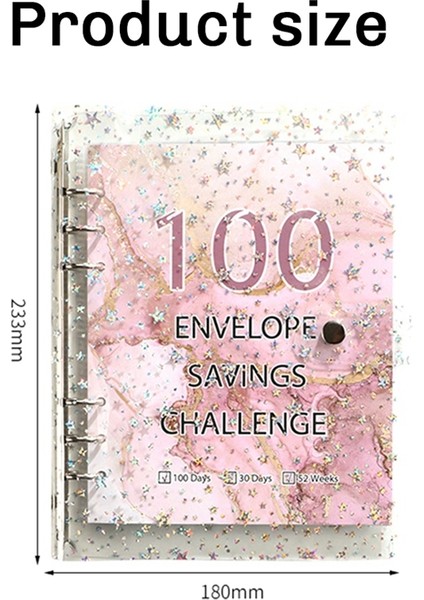 100 Zarf Mücadelesi Klasörü Tasarruf Klasörü, 5050'YI Nakit Zarflarla Bütçe Planlaması Için Tasarruf Ettirin (Yurt Dışından) indirimleri