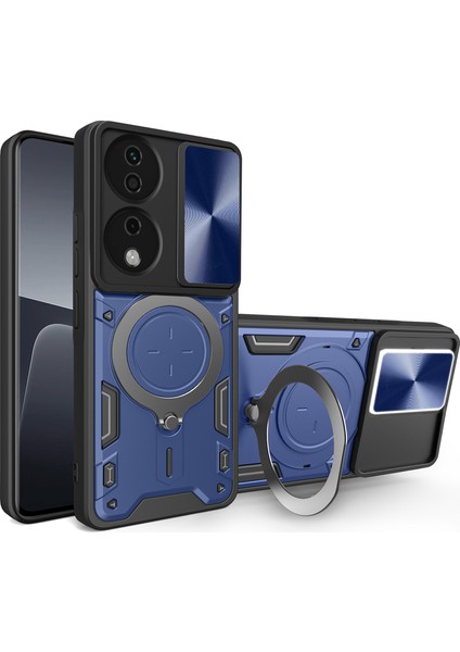 Honor X7B 4g/90 Akıllı Kılıf Tpu+Pc Destekli Askeri Sınıf Darbeye Dayanıklı Telefon Kılıfı-Mavi (Yurt Dışından)