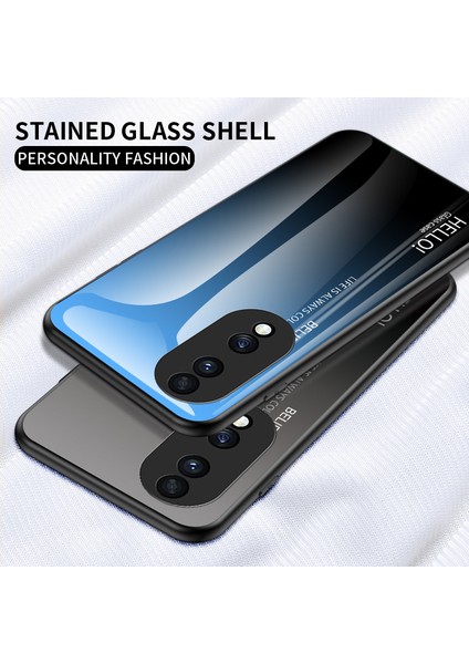 Honor 70 5g Ince Degrade Telefon Kılıfı Temperli Cam + Sert Pc Arka Yumuşak Tpu Çerçeve Darbeye Dayanıklı Koruyucu Kılıf - Degrade Sarı (Yurt Dışından) fiyatları