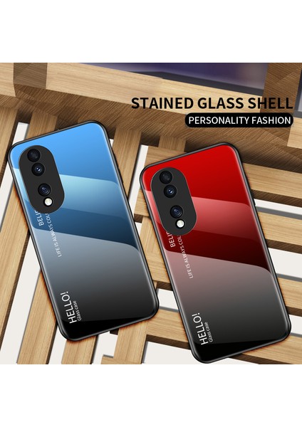 Honor 70 5g Ince Degrade Telefon Kılıfı Temperli Cam + Sert Pc Arka Yumuşak Tpu Çerçeve Darbeye Dayanıklı Koruyucu Kılıf - Degrade Sarı (Yurt Dışından) modelleri