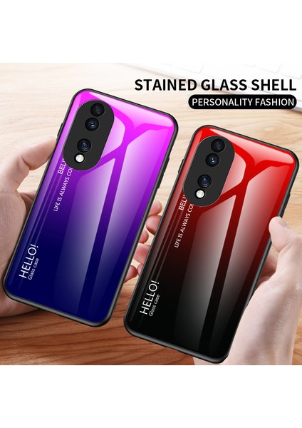 Honor 70 5g Ince Degrade Telefon Kılıfı Temperli Cam + Sert Pc Arka Yumuşak Tpu Çerçeve Darbeye Dayanıklı Koruyucu Kılıf - Degrade Sarı (Yurt Dışından) fırsatları