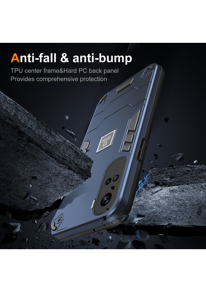 Honor 90 Lite 5g Kılıf Hibrit Çift Katmanlı 2'si 1 Arada Sert Pc Yumuşak Tpu Telefon Kılıfı-Lacivert (Yurt Dışından) modelleri