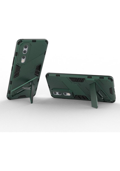 Honor 80 Pro 5g Için Düşmeye Dayanıklı Korumalı Kickstand Telefon Kılıfı, Sert Pc Yumuşak Tpu Hibrit Kılıf-Yeşil (Yurt Dışından) fiyatları