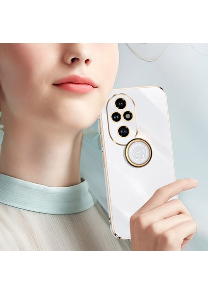 Xınlı For Honor 200 Pro 5g Kılıf Halka Ayaklı Tpu Telefon Kılıfı Galvanik Çerçeve-Mavi (Yurt Dışından) indirimleri