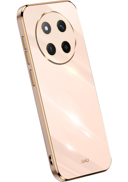 Xınlı For Honor X60 Pro 5g Kılıf Tpu Telefon Kılıfı Galvanik Çerçeveli-Pembe (Yurt Dışından)