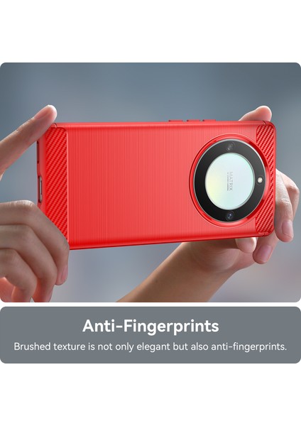 Honor Magic5 Lite 5G/X40 5G/X9A 5g Telefon Kılıfı, Karbon Fiber Doku Fırçalanmış Tpu Koruyucu Kılıf-Kırmızı (Yurt Dışından) indirimleri