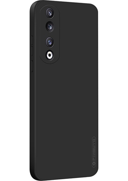 Pınwuyo Jk Touching Serisi Honor 90 Pro Kılıf Fiber Flocking Astar Tpu Telefon Kılıfı-Siyah (Yurt Dışından)