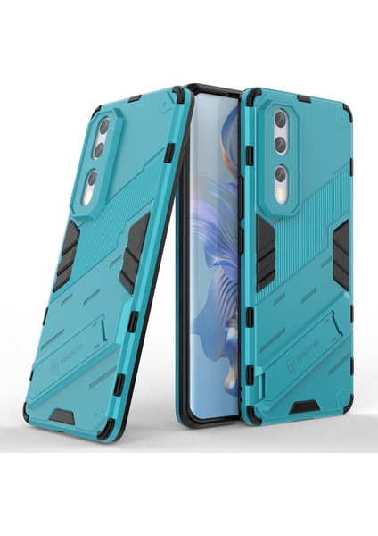 Honor 80 Pro 5g Için Düşmeye Dayanıklı Korumalı Kickstand Telefon Kılıfı, Sert Pc Yumuşak Tpu Hibrit Kılıf-Bebek Mavisi (Yurt Dışından) modelleri