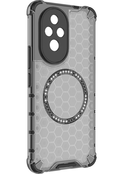 Honor 200 5g Manyetik Kılıf Tpu+Pc Telefon Kılıfı Petek Şekli-Gri (Yurt Dışından) modelleri