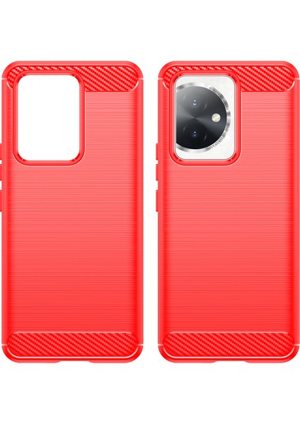 Honor 100 5g Fırçalanmış Telefon Kılıfı Çizilmez Yumuşak Tpu Kapak-Kırmızı (Yurt Dışından) modelleri