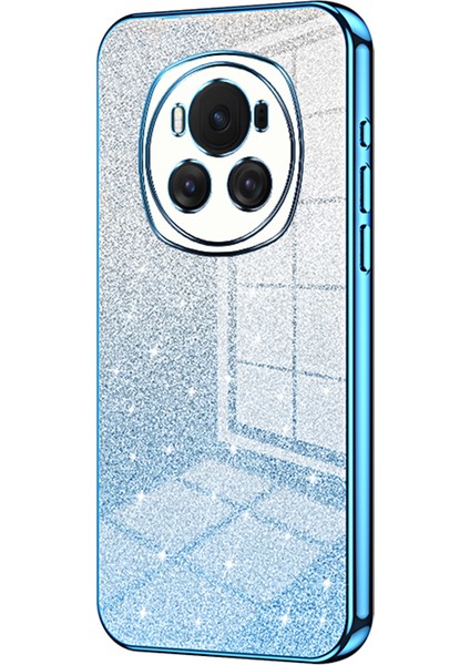 For Honor Magic6 5g Gradient Glitter Cep Telefonu Kılıfları Elektrokaplama Tpu Kabuk-Mavi (Yurt Dışından)