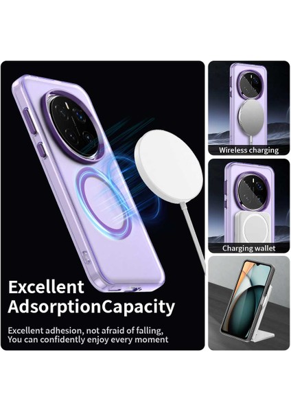 Honor Magic7 Pro 5g Kılıfı Magsafe Pc+Tpu+Pet Düşmeye Karşı Telefon Kılıfı ile Uyumlu-Mor (Yurt Dışından) modelleri
