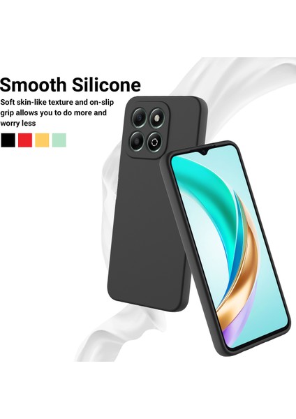 Honor X6B 4g Kılıf Düşmeye Karşı Dayanıklı Sıvı Silikon Telefon Kılıfı Askılı-Siyah (Yurt Dışından) modelleri