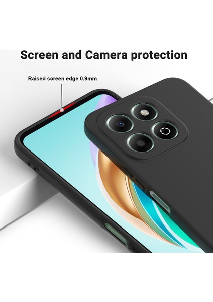 Honor X6B 4g Kılıf Düşmeye Karşı Dayanıklı Sıvı Silikon Telefon Kılıfı Askılı-Siyah (Yurt Dışından) fırsatları