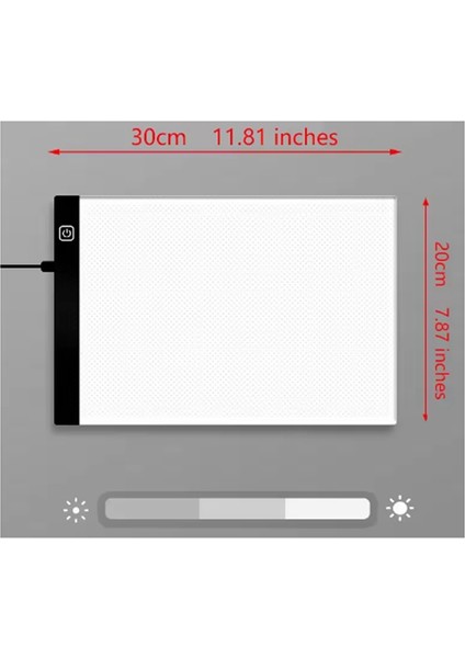 Çocuk Çizim Tahtası 3 Seviye Ayarlanabilir Parlaklık Işıklı Defter LED Çizim Fotokopi Masası Şeffaf Fotokopi Masası (Yurt Dışından) fırsatları
