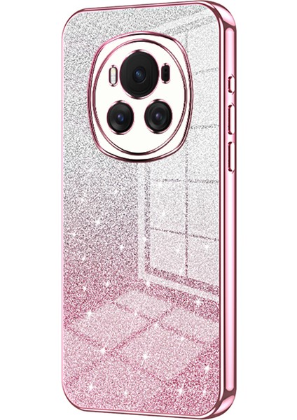 For Honor Magic6 5g Gradient Glitter Cep Telefonu Kılıfları Elektrokaplama Tpu Kabuk-Pembe (Yurt Dışından)