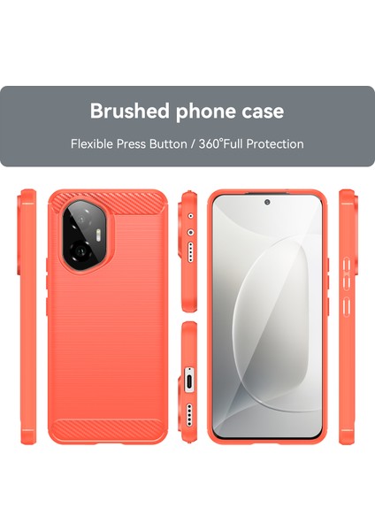 Honor 300 Kılıfı Karbon Fiber Doku Fırçalanmış Telefon Arka Kapağı-Kırmızı (Yurt Dışından) modelleri