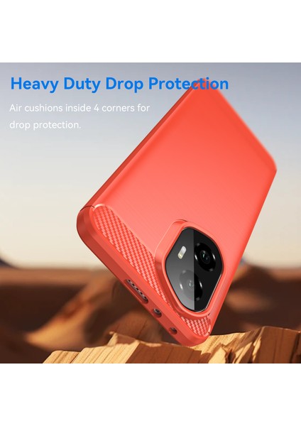 Honor 300 Kılıfı Karbon Fiber Doku Fırçalanmış Telefon Arka Kapağı-Kırmızı (Yurt Dışından) fırsatları